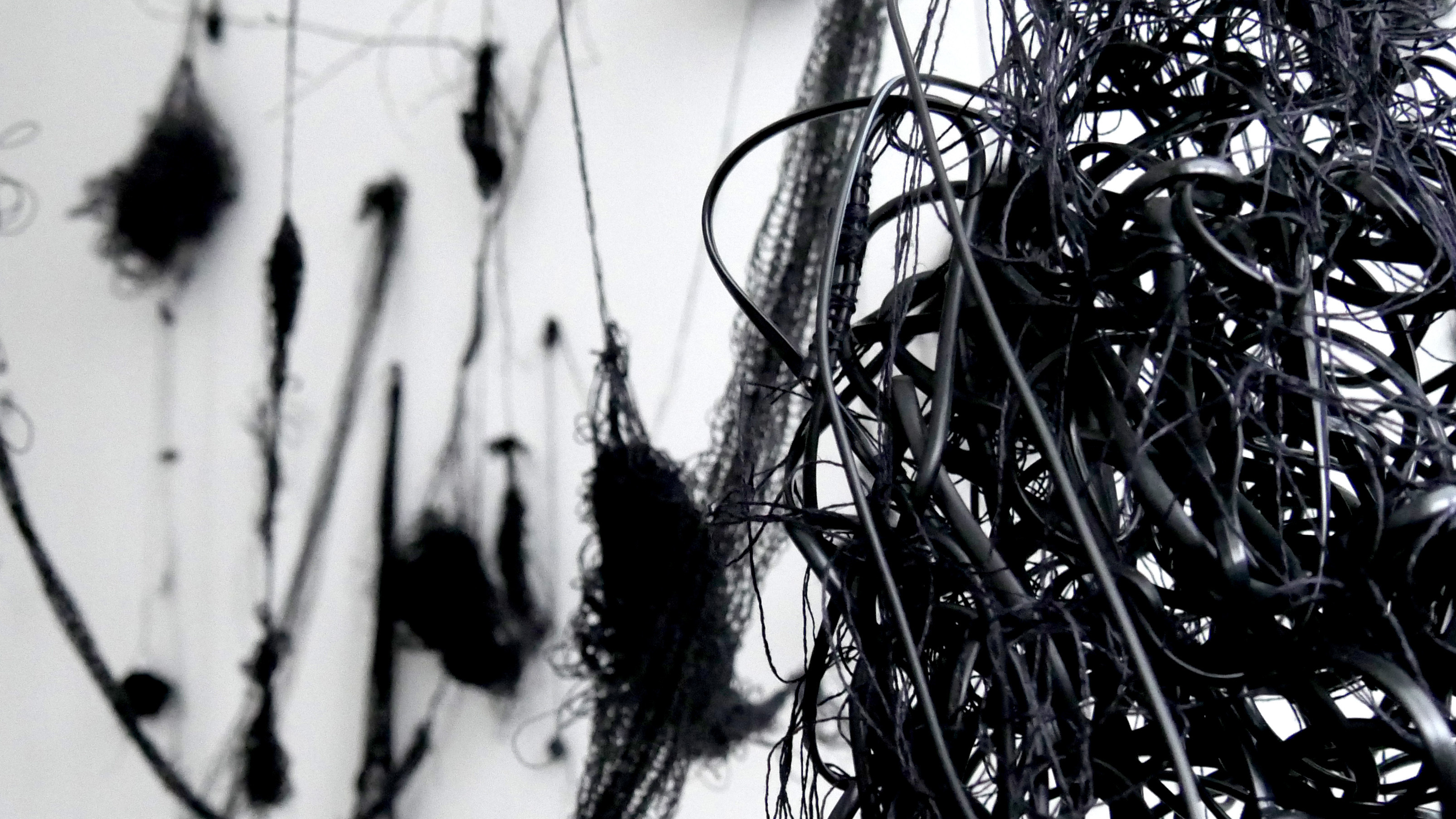 An textile art work by Helena Kaikkonen named Samalla Matkalla